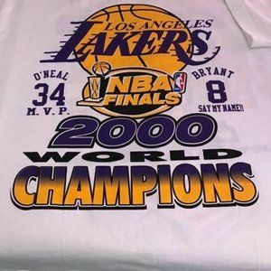 RARE Lakers 2000 Shirt  KOBE SHAQ Full Roster XXXL